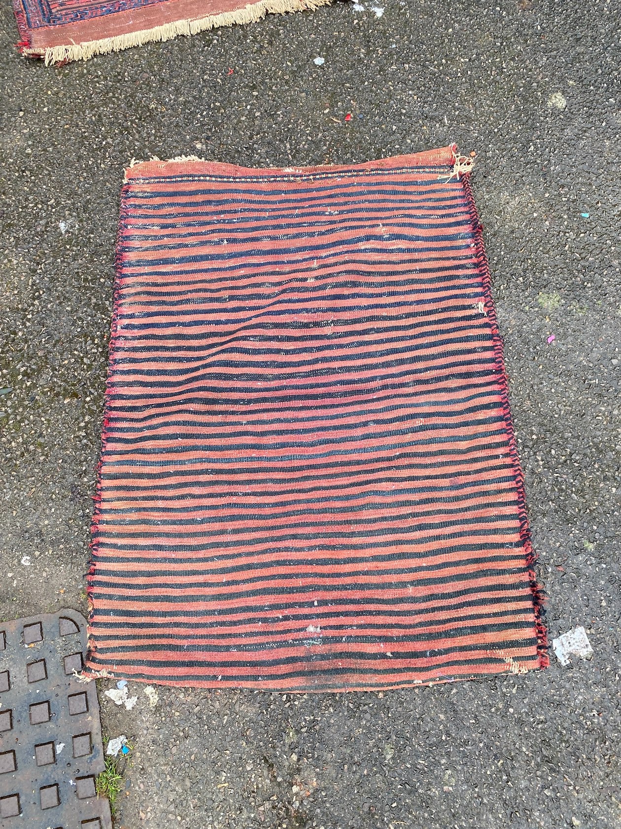 A near pair of Afghan polychrome salt bags, 100 x 73cm